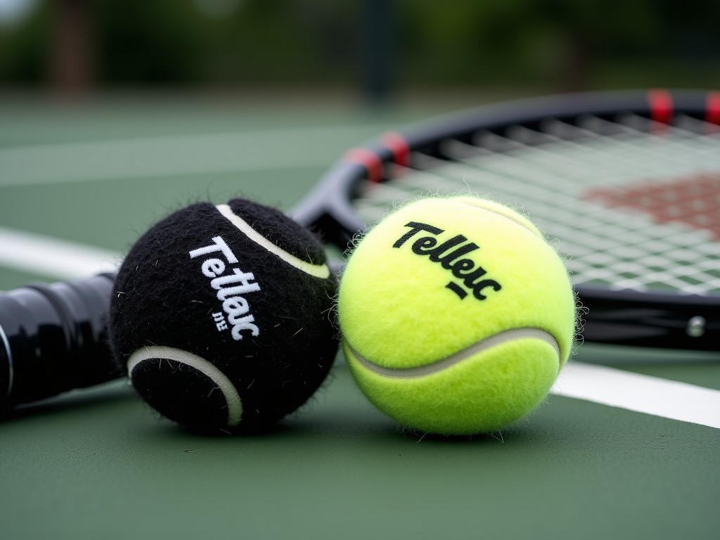Custom Black And White Tennis Balls For Sale